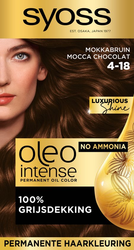 SYOSS Oleo Intense - 4-18 Mokkabruin - Permanente Haarverf - Haarkleuring - 1 stuk
