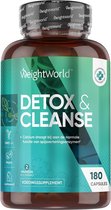 WeightWorld Detox & Cleanse - Lever Detox - Met Pre en Probiotica - Voor de Lever en darmgezondheid - Met Gember, Mariadistel en Paardenbloem - 180 vegan capsules