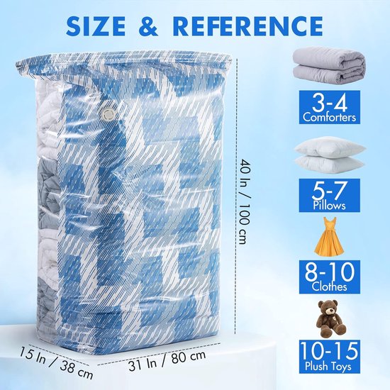 Luvego - Vacuümzakken voor Kleding - 10-Pack | Webwinkel