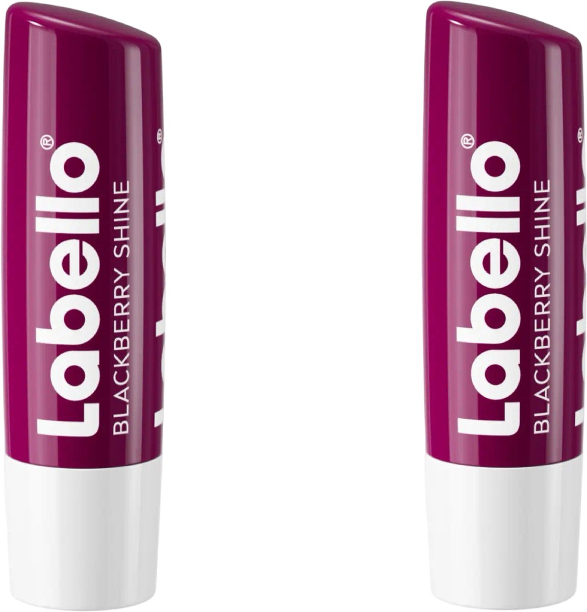Labello BlackBerry Shine 24H Verzorging Lippenbalsem Lipstick Natuurlijke Olien 2 Stuks