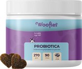 Anti Jeuk & Poten likken - Anti-Anaalklieren - Ondersteunt Darmflora & Spijsvertering - Probiotica & prebiotica voor honden als snoepje - 90 Chews - Rundersmaak - Woofies