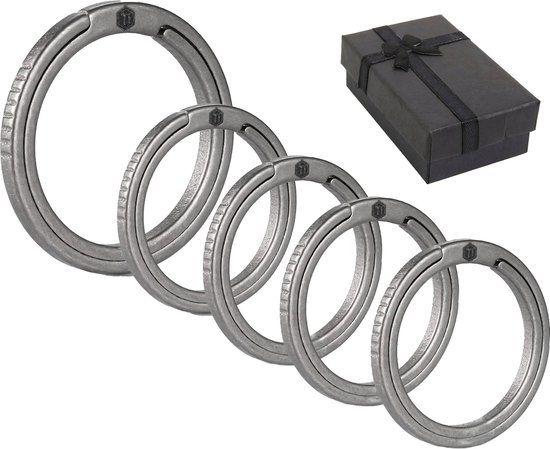 5 Stuks Titanium Sleutelringen - Luxe Sleutelhangers Ringen - Keyrings - Sleutel Key Rings - DIY Sleutelhangers Ringen - Keychain Splitringen - 30mm & 20mm