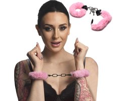 Doodadeals® - Handboeien Erotiek - Metaal - Seks - Roze Imitatie Bont - Inclusief 2 Sleutels