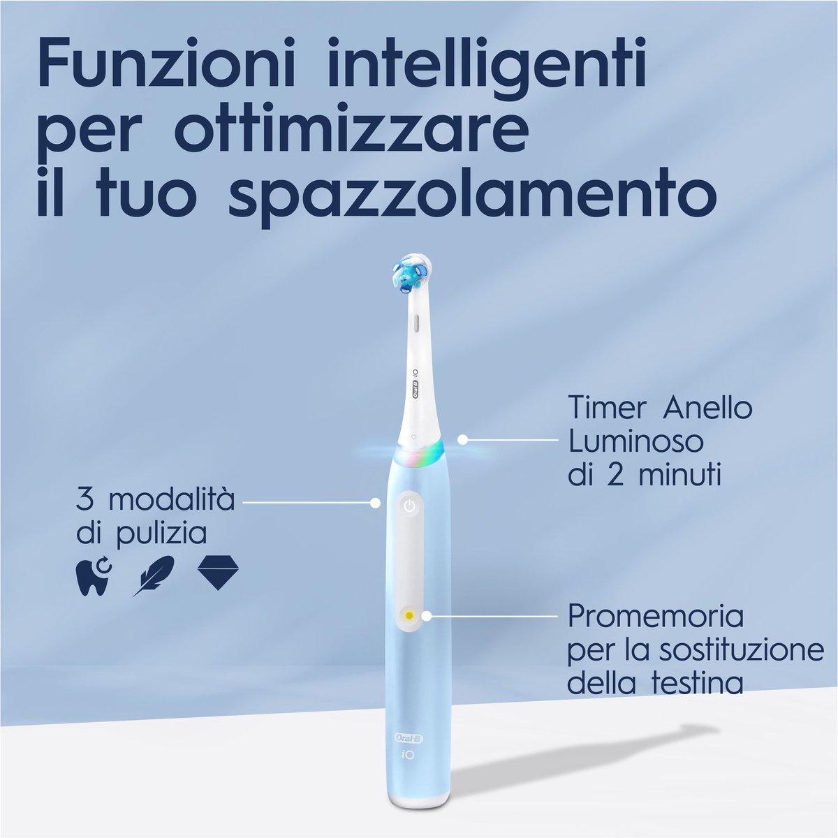Oral-B iO 3 – Elektrische Tandenborstel – Blauw – iO-technologie — afbeelding 5