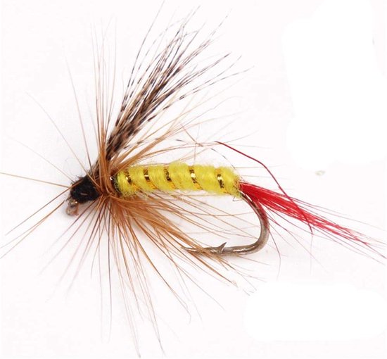 Vliegvissen Flie Kit met Doos 72 stks - Vliegvissen Lokt Droge Vliegen - Nimfen Emergers Streamers - Aas Haak Crankbaits - Zee Bas Zalm Kabeljauw Forel #5 — afbeelding 4