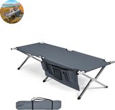 tectake® XL Aluminium Kampeerbed - veldbed, Draagvermogen tot 150 kg