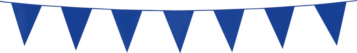 Mini Vlaggenlijn Blauw 3 meter - Verjaardag Feest Party Festival Poolparty Decoratie