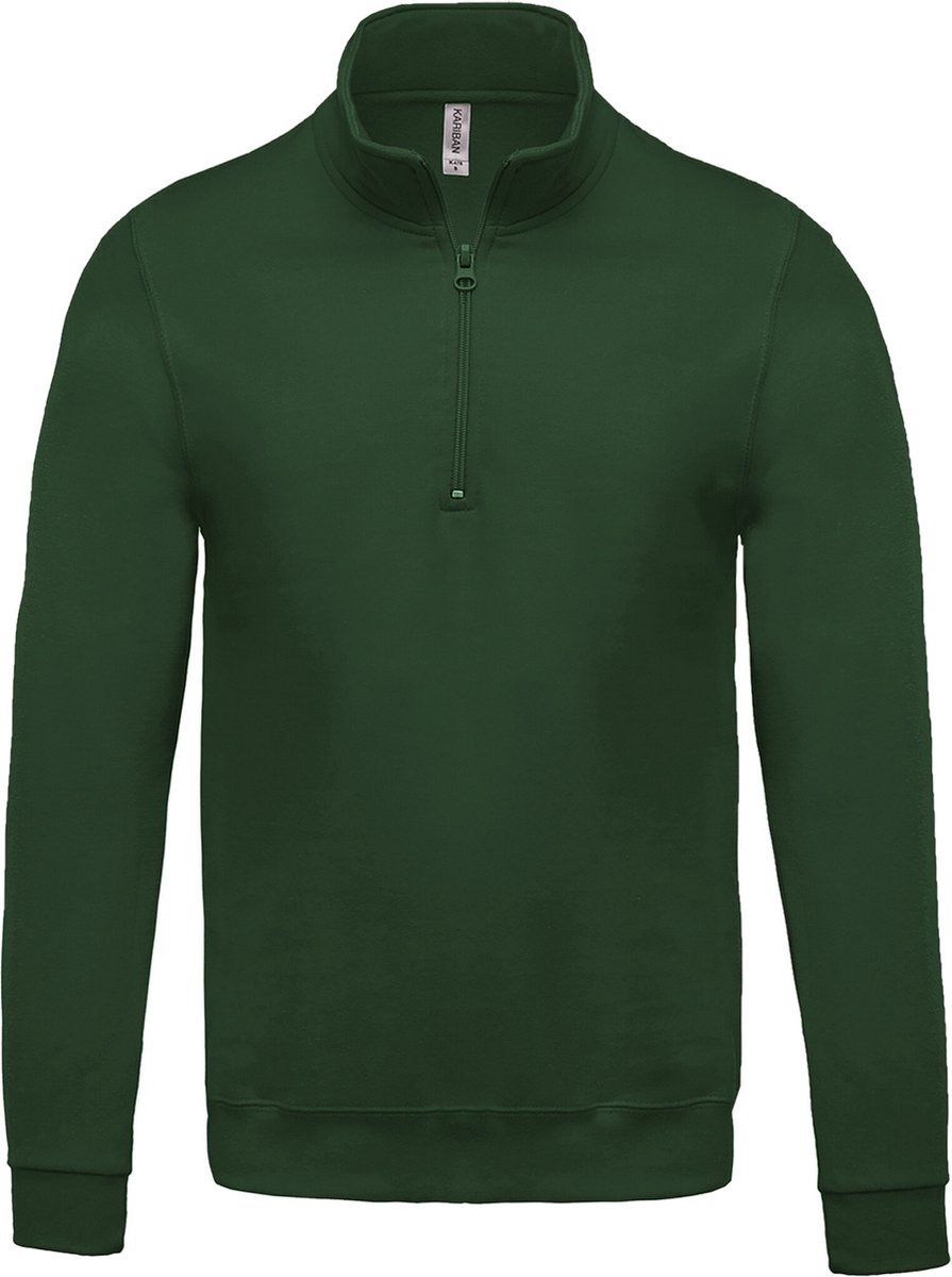 Kariban Sweater met ritskraag K478 - Forest Green - L