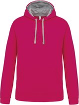 Sweat Homme XXL Kariban Manche longue Fuchsia / Gris Fin 80% Katoen, 20% Polyester