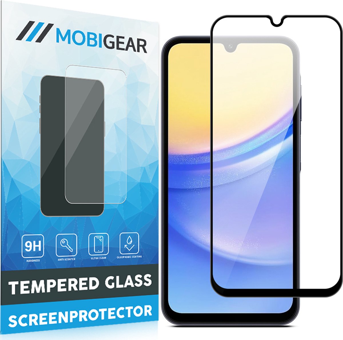 Mobigear Screenprotector geschikt voor Samsung Galaxy M15 Glazen | Mobigear Premium Screenprotector - Case Friendly