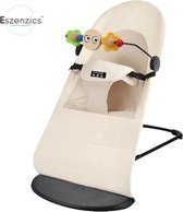Bol.com Eszenzics™ Wipstoel - Wit - Lichtgewicht schommelstoel - Baby Bouncer - Compact inklapbaar aanbieding