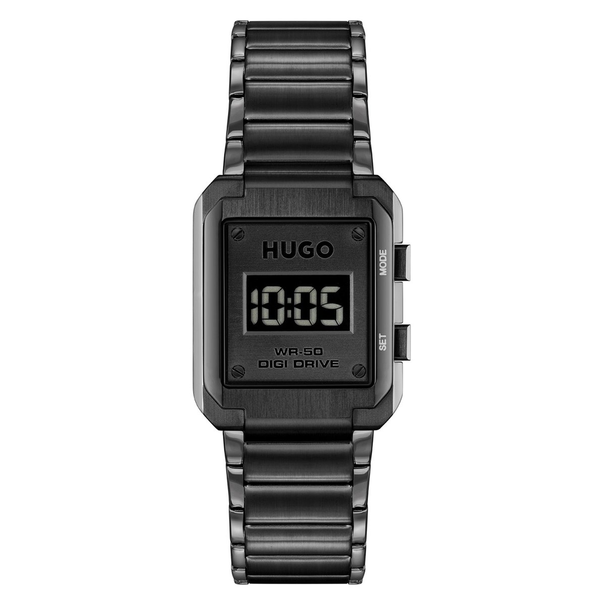 HUGO HU1530358 #THRIVE Horloge - Heren - Mineraalglas - Staal - Zwart - 40 mm breed - Quartz - Vouw-Vlindersluiting - 5 ATM (douchen)