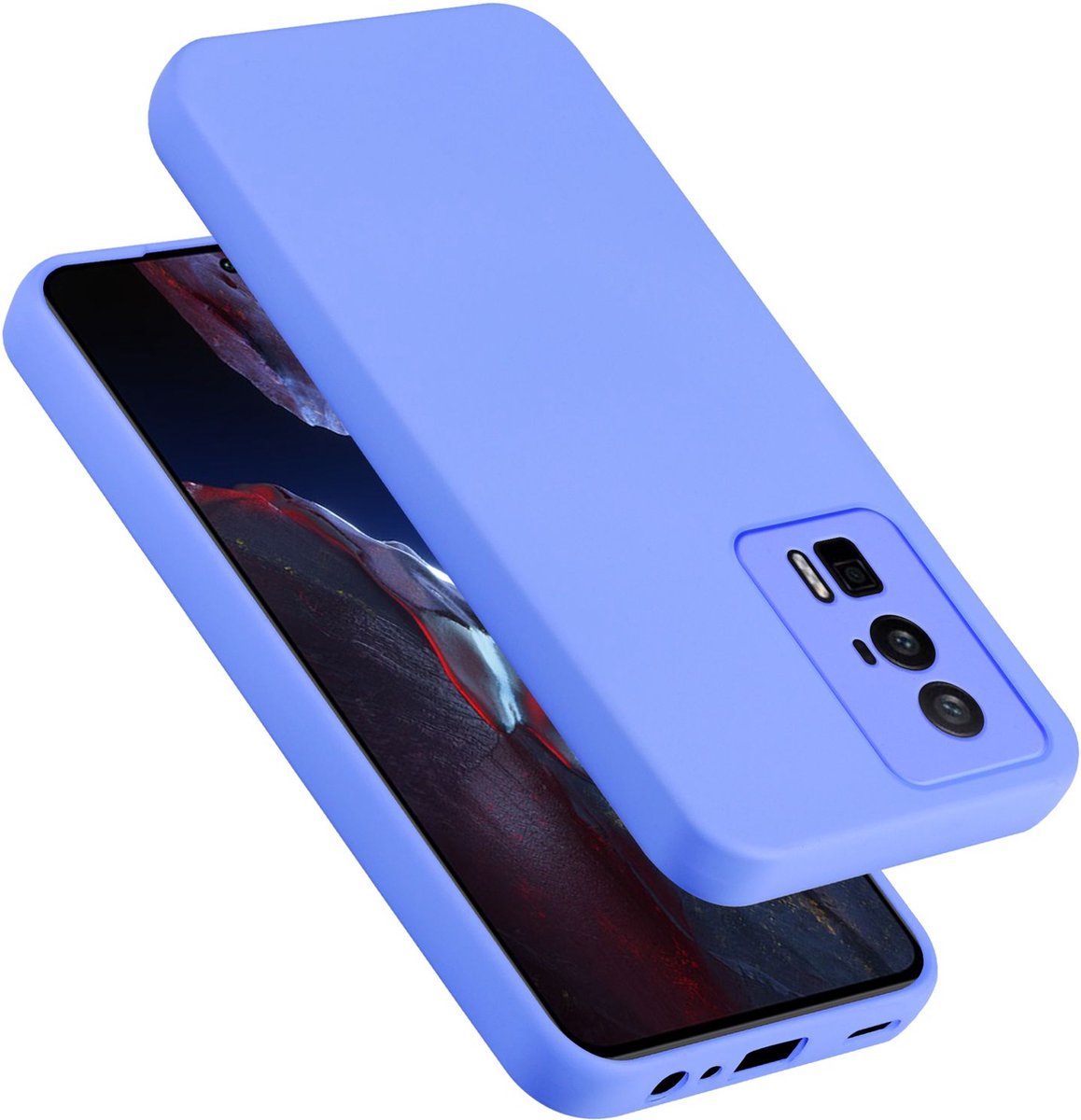 Cadorabo Hoesje geschikt voor Xiaomi Poco F5 Pro in LIQUID LICHT PAARS - Beschermhoes gemaakt van flexibel TPU silicone Case Cover