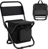 Bol.com Opvouwbare stoel - Vistoeltje Met Tas en Rugleuning - Viskrukje - Geïsoleerde diepvries opbergtas - Campingstoeltje Opvo... aanbieding