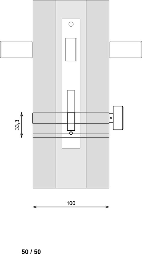 ADGO Ergo Oppervlaktegemonteerd Deurslot Extra Slot Met Knop, Rond Inzetstuk en 3 Sleutels, Stalen Mechanisme, Buitenscilinder, Kastslot, Deurextra Slot (50 mm, Bruin