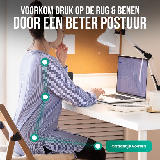 Bureau Ergonomische Voetensteun voetenbankje - voor onder je bureaustoel - bureau