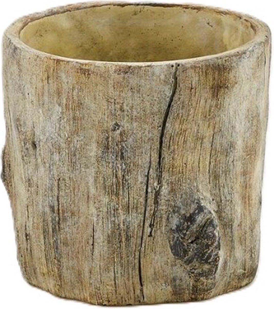EGD Bloempot Cement Naturel-Beige-Grijs D 17 cm H 17 cm