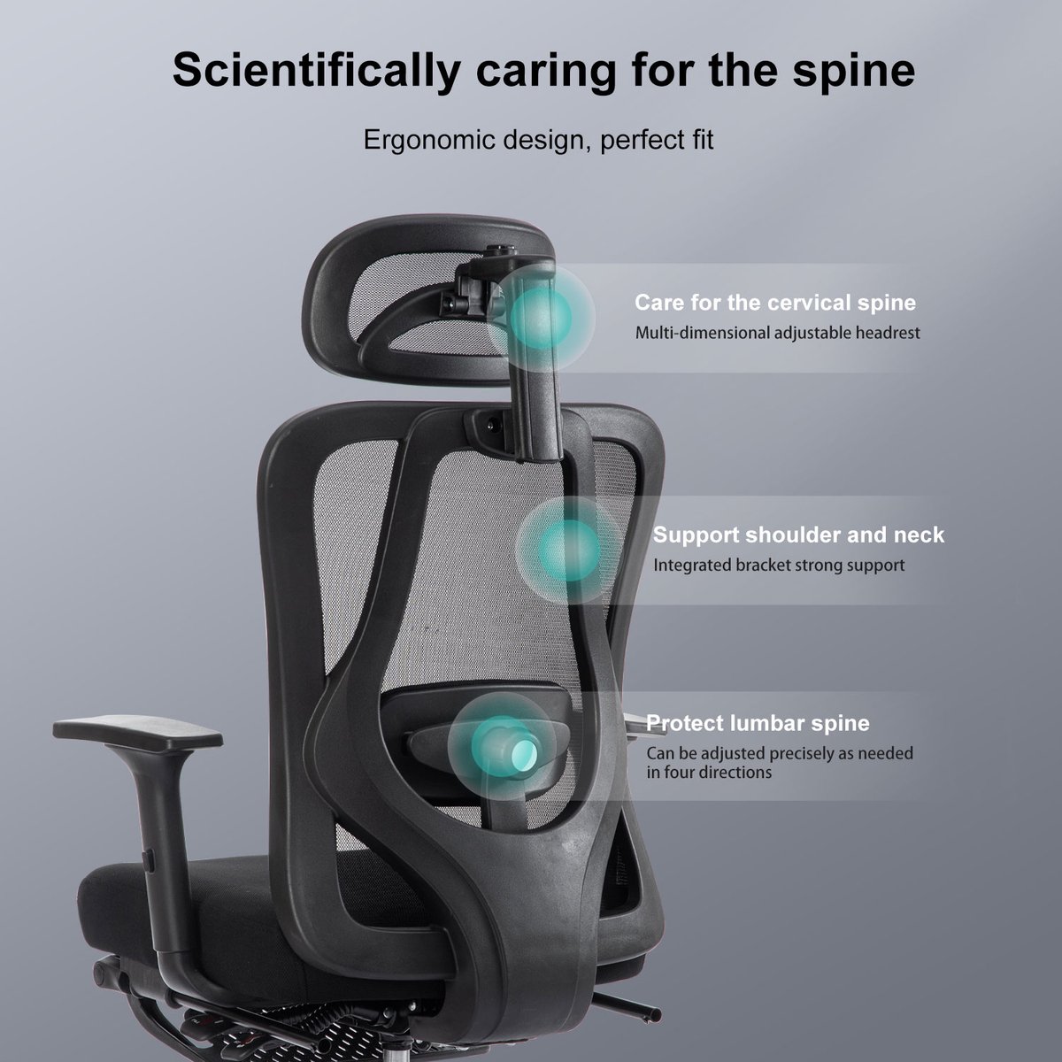 OFMOTRA Seven Comfort Ergonomische Bureaustoel met - afbeelding 2