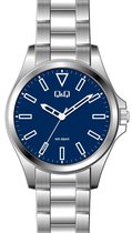 Sportief Q&Q horloge met donkerblauwe wijzerplaat QB12J805