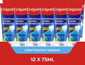 Bol.com Colgate Maximum Caries Protection tandpasta 6 x 75ml - Tegen gaatjes - Voordeelverpakking aanbieding
