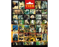 Dieren Stickers - Wild Life - Set van 3 vellen