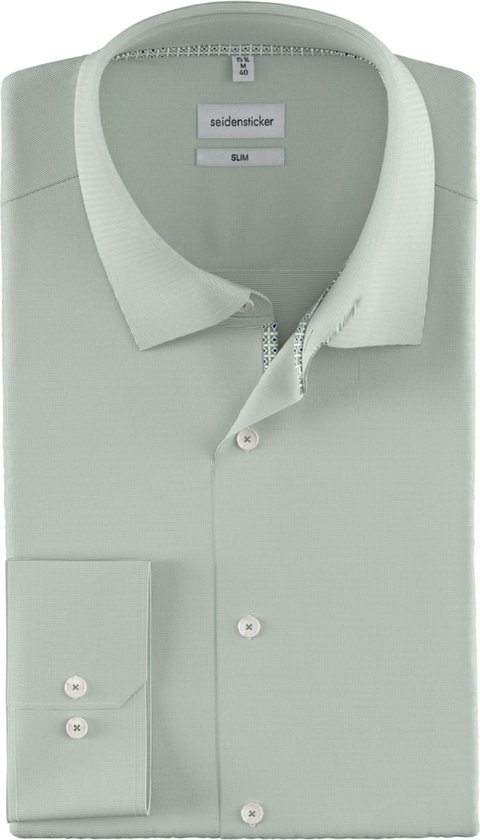 Chemise business Seidensticker vert