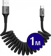 Bol.com Buddi Flex | Uitrekbare USB-A naar USB-C Krul Kabel 12W Fast Charge 5V/2.4A | 480Mbps Dataoverdracht | Gevlochten Elasti... aanbieding
