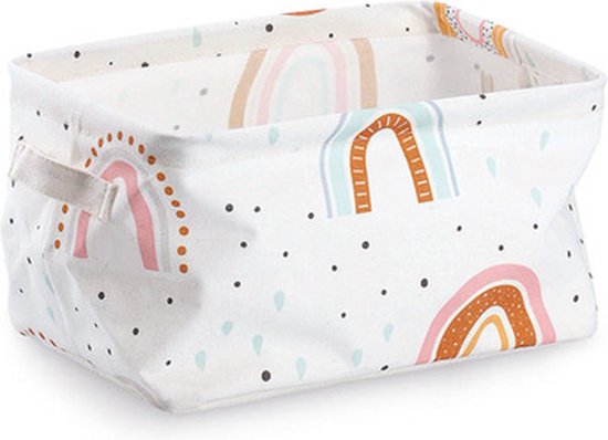 Zeller Present 14485, Panier de rangement, Multicolore, Wit, Autoportant, Garçon/fille, Motif, Rectangulaire