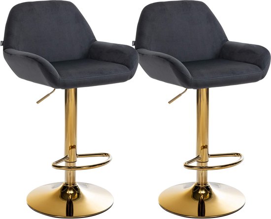 Set van 2 Braga goud fluweel blauw | 325111