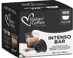 100 Ristretto Koffiecups - Italian Coffee Intenso Bar - Dolce Gusto Compatibel