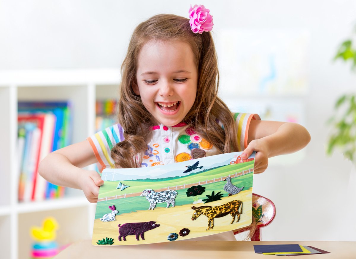 Megableu Foil Fun: De Dierenwereld - Creatief Knutselspel voor Kinderen - Knutselen met Folie en Stickers - Kunstwerkjes Maken zonder Knoeien — afbeelding 3