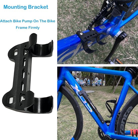 Kitbest Mini Pompe à Vélo Portable 130 PSI - Double Valve Presta/Schrader + Kit Réparation + Aiguilles Ballon, Idéale Route, VTT, Balles De Sport