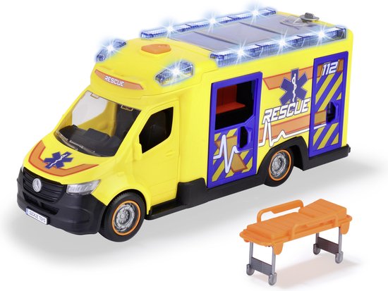 Foto: Dickie toys mercedes benz sprinter rescue ziekenwagen ambulance licht en geluid vanaf 3 jaar