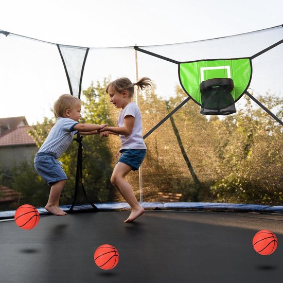 Trampoline Met Basketbalring - Binnen En Buiten - Gegalvaniseerd Stalen Frame Paars
