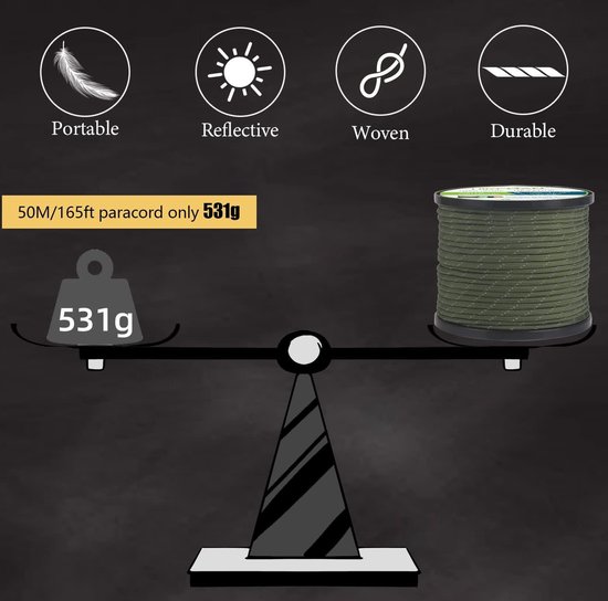 12mm nylon koord gevlochten (per rol 100meter