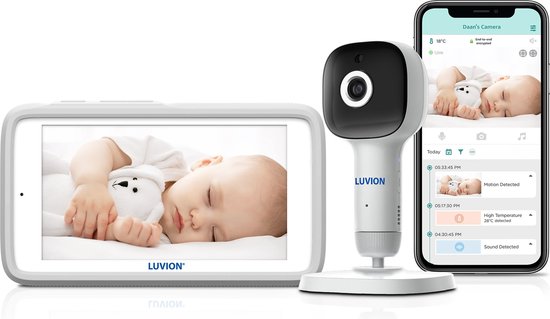 LUVION® Grand Elite 4 Connect Crib – Wifi Babyfoon met HD Camera én App – Wit