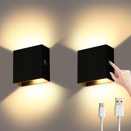 Wandlamp Oplaadbaar - Led Wandlampen Binnen Op Batterijen Touch Control