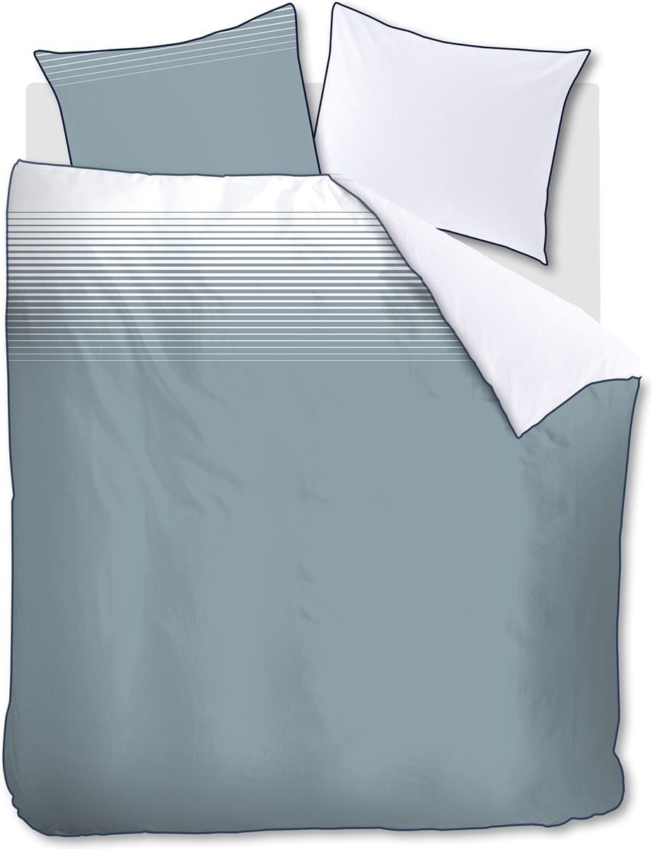 Silvana Elena dekbedovertrek - Effen - Lits-Jumeaux - 240x200/220 - Blauw Grijs