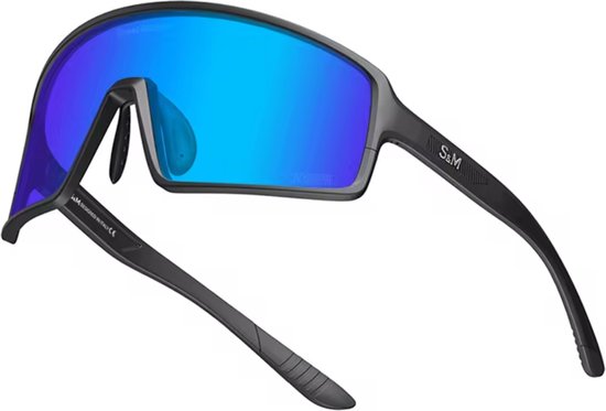 Foto: S m pro sport zonnebril photochromatische lens blauw polarized hd sport sunglasses tr90 tac uv 400 complete set fietsbril sportbril mountainbike hiken