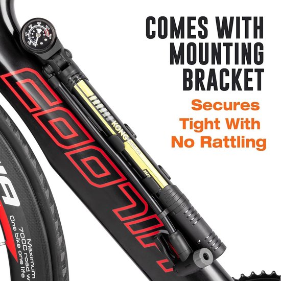 Fietspomp 120 psi Presta en Schraderventielen Fietspomp voor racefiets mountainbike bol