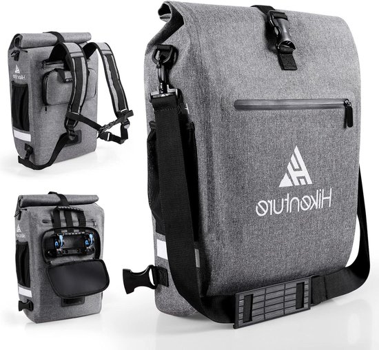 Fietstas 2in1 bagagedrager rugzak waterdicht 28 L - UrbanX Fietstas 2in1 bagagedrager rugzak waterdicht 28 L - UrbanX