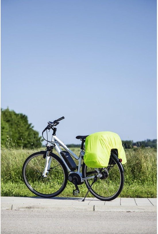 Fietstas voor bagagedrager - 3-delige fietstassenset - afneembare rugzak - bagagedragertas - twee zijzakken - regenhoes - zwart van Fietstas — afbeelding 5