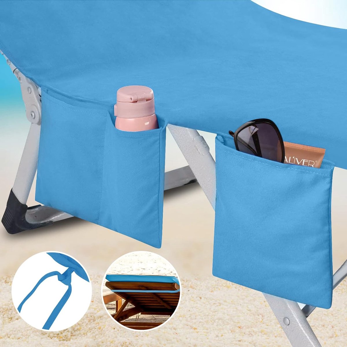 Kirmoo Strandlaken Clips voor strandzwembad & cruisestoelen 4 Pack Groot, Plastic kleding Pins Strandhanddoekhouders Veilige Clips Set van 4 (Surfboard-4 Pack