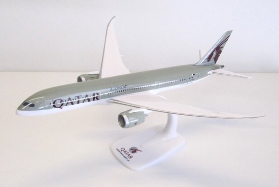 Foto: Schaalmodel vliegtuig qatar airways boeing 787 9 schaal 1 200 lengte 31 5cm