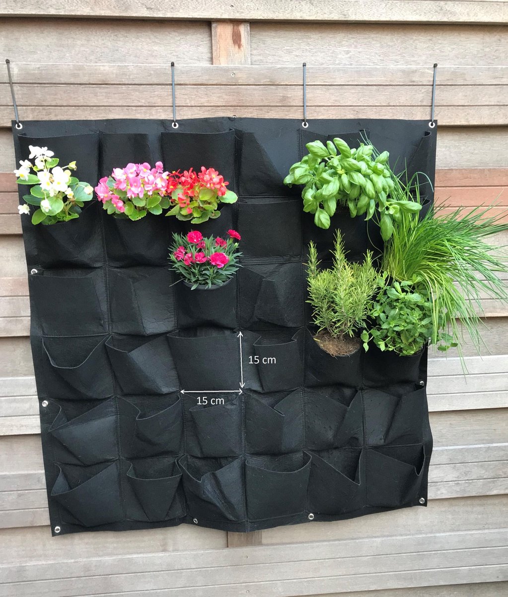 Verticale tuin met zakken - hangende moestuin kruidentuin voor groene vingers -... | bol.com