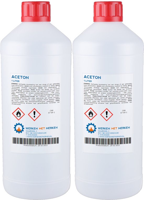 Foto: Aceton 2 x 1 liter nagellakremover