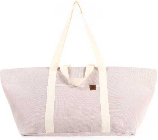 Weekendtas / Strandtas / Shopper XL Mari - Naturel/Roze