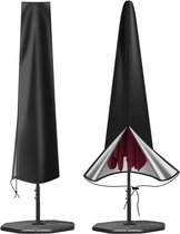 Parasolhoes, afdekhoes beschermhoes parasol, voor parasols tot 300cm, weerbestendig, 600D Oxford-stof, met ritssluiting (190 x 30 x 50 cm),
