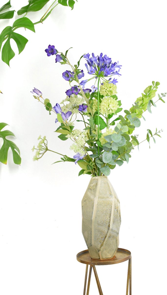 Kunstboeket - Silky Purple 70 cm - Zijden Kunstbloemen - Nepbloemen - Kunstbloemen - Zijden Boeket
