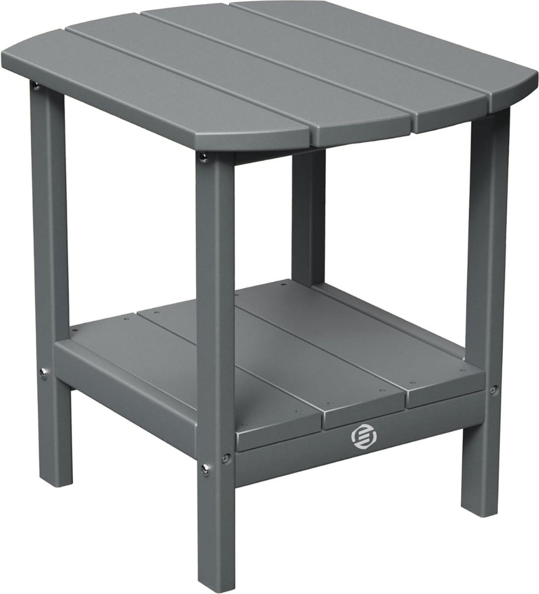 Equivera Bijzettafel Buiten - Bijzettafel Tuin - Salontafel Buiten - Salontafel Tuin - Koffietafel Buiten - Voor Binnen en Buiten - Must Have Voor Jouw Tuin! Grijs